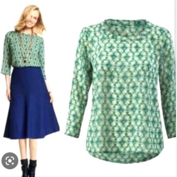 Cabi Jade Green Leaf Top - Picture 3 of 7